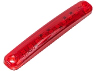 Фонарь габаритный 9-ти диодный LED (красный) 12-24V, L-100 мм (9629К)